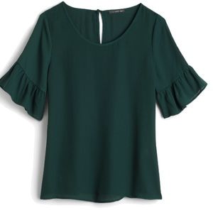 Gia Ruffle Sleeve Blouse